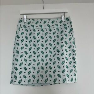 Ann Taylor Blue Paisley Mini Skirt